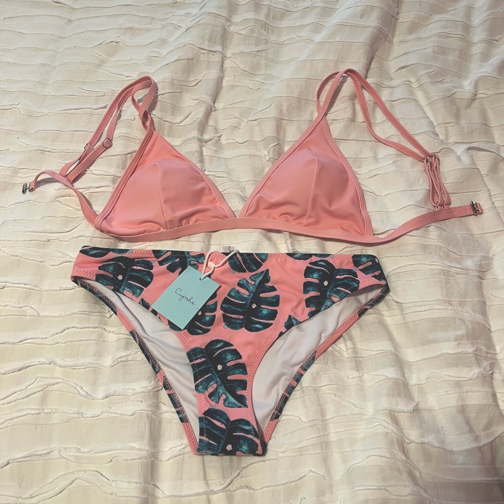 Cupshe Pink Foral Bikini